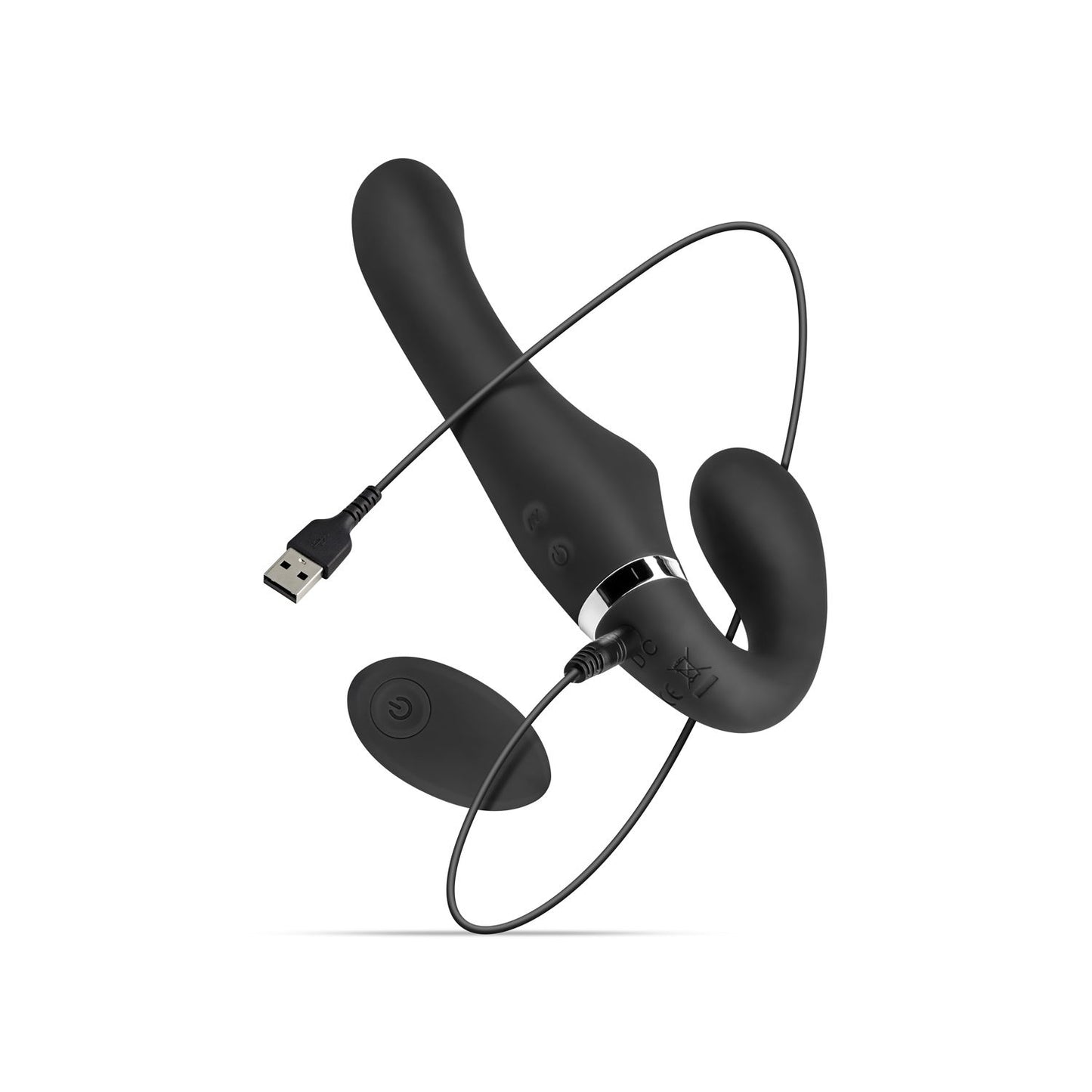 Vibracijski strap-on dildo No-Parts - Avery, 22 cm