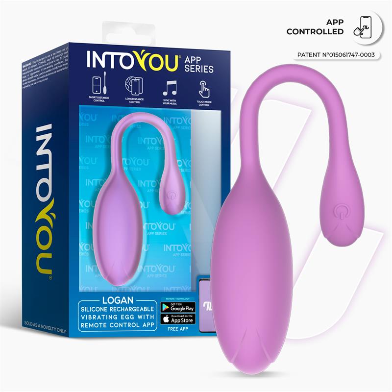 Logan Vibrating Egg with App Unibody Purple