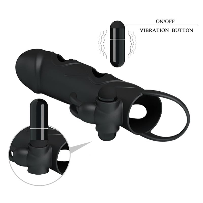 Penis Sleeve with Vibration 55