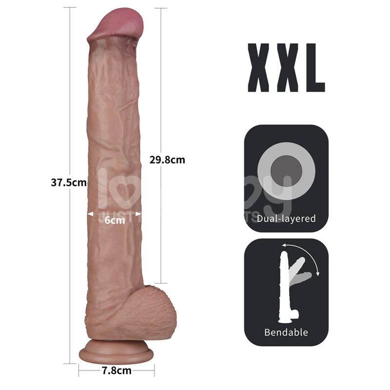 Dual Layered Bendable Dildo XXL 145