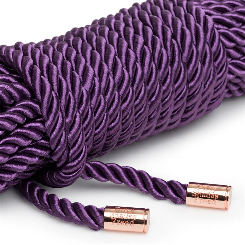 Want to Play Bondage Silk Rope 10 meter Purple