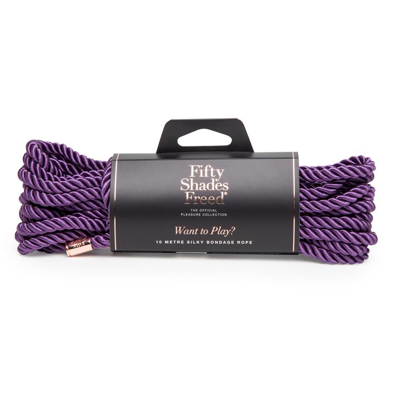 Want to Play Bondage Silk Rope 10 meter Purple