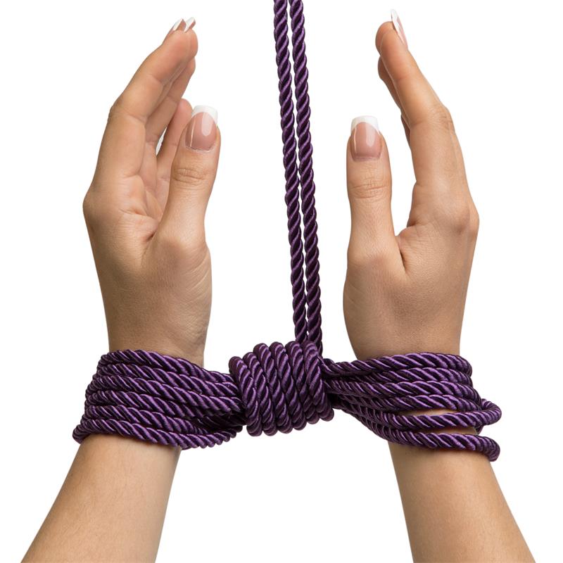 Want to Play Bondage Silk Rope 10 meter Purple