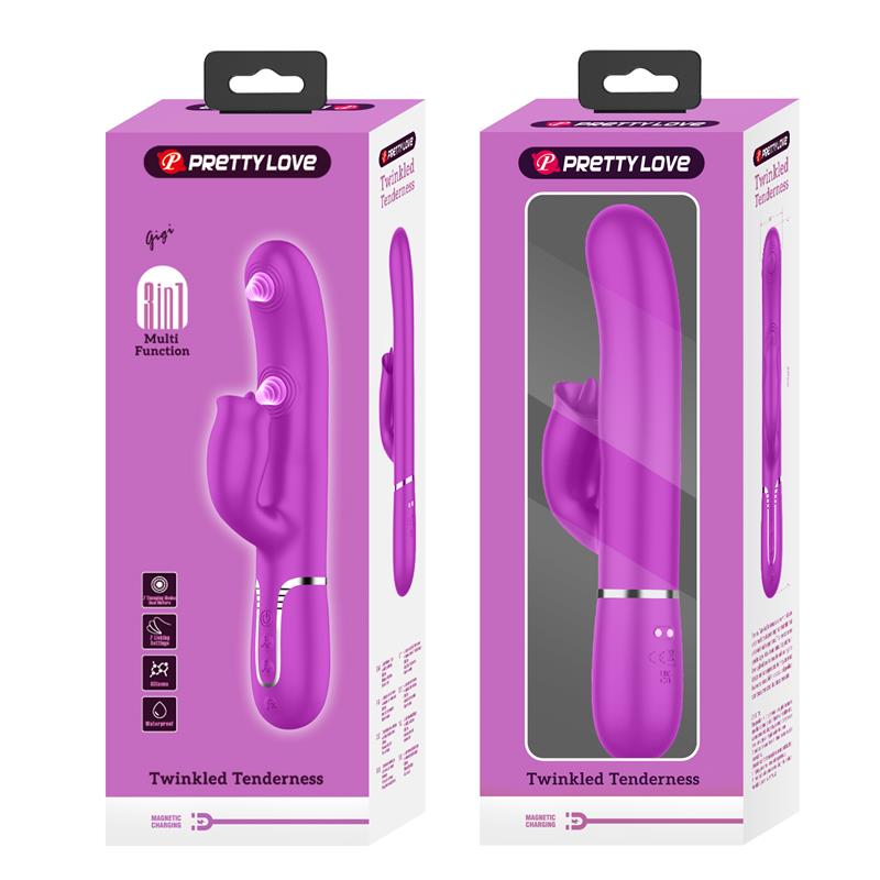 Gigi Vibrator Licking and Thumping Fuchsia