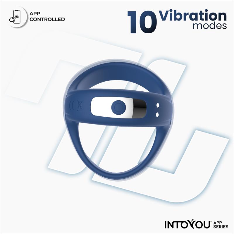 Rank Vibrating Ring with App Blue