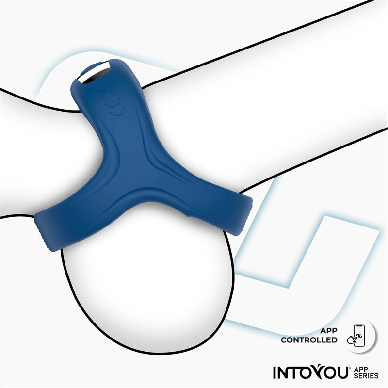 Rank Vibrating Ring with App Blue