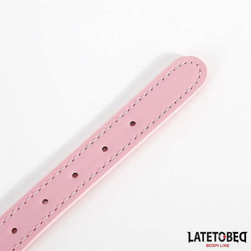 Collar with Bell Adjustable Pink