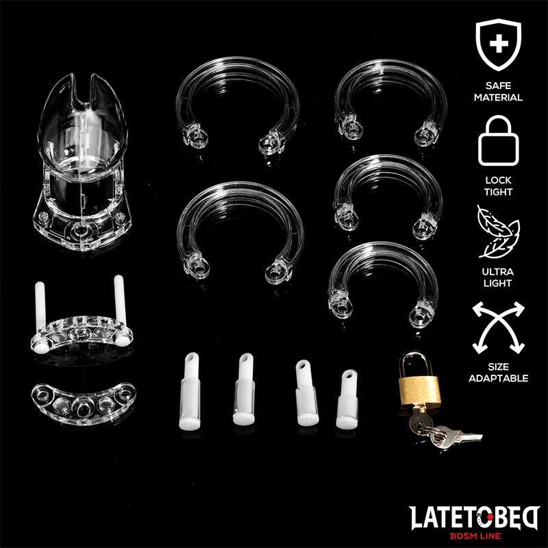 Chastity Cage Universal Short Clear