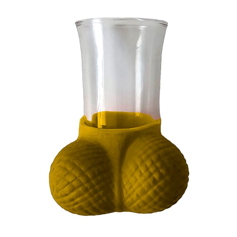 Testicle Glass Shot Golden