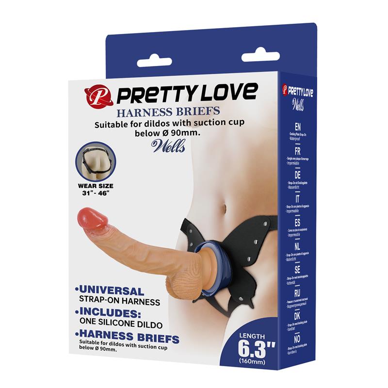 Wells Universal Strap On Harness with Dildo