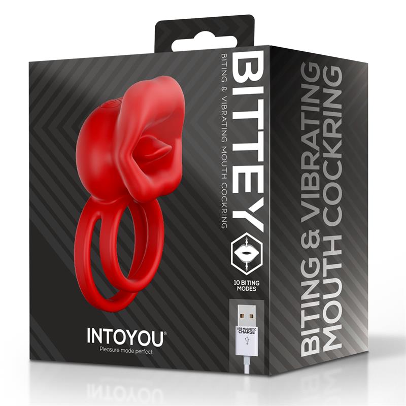 Bittey Cock Ring with Vibration and Biting
