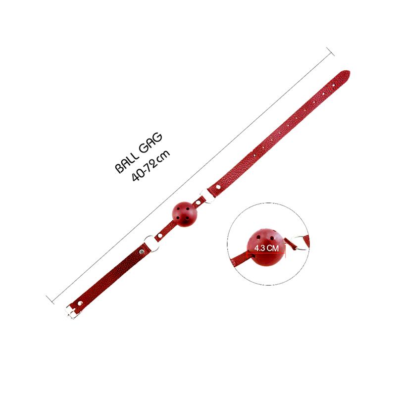 Discretion Breathable Gag Red