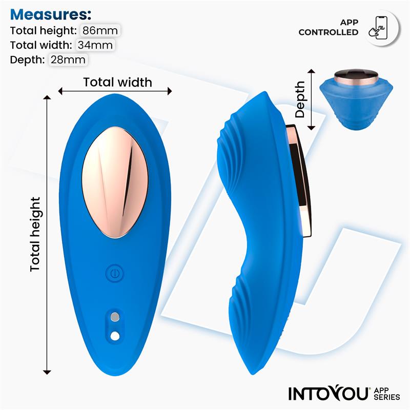 Panty Vibrator with App Silicone Blue