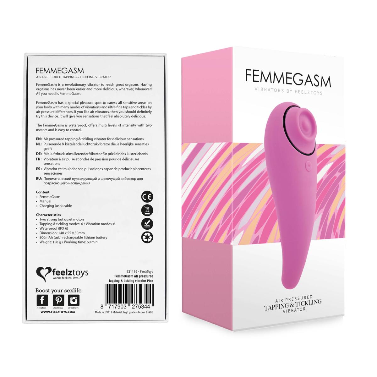 Stimulator klitorisa Feelztoys - Femmegasm, roza