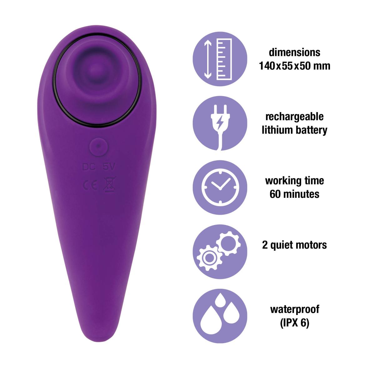 Stimulator klitorisa Feelztoys - Femmegasm, vijolična