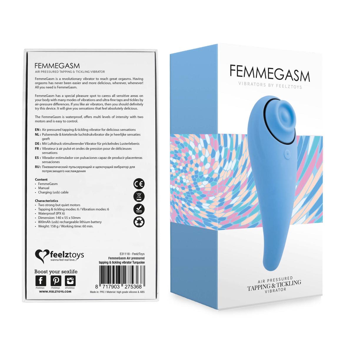 Stimulator klitorisa Feelztoys - Femmegasm, modra
