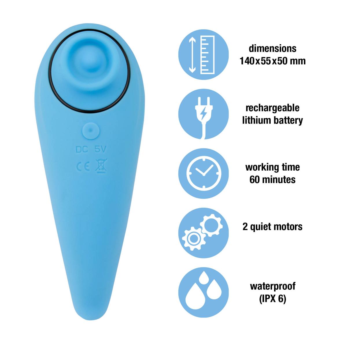 Stimulator klitorisa Feelztoys - Femmegasm, modra