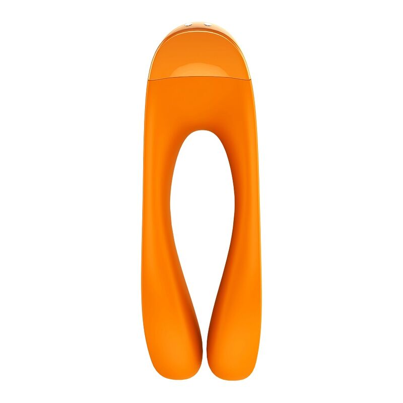 Naprstni vibrator Satisfyer - Candy Cane, oranžna