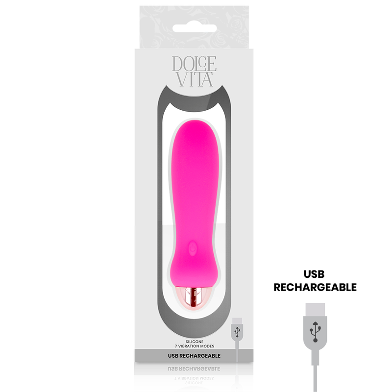 DOLCE VITA - AKUMULATORSKI VIBRATOR PET ROZA 7 HITROSTI