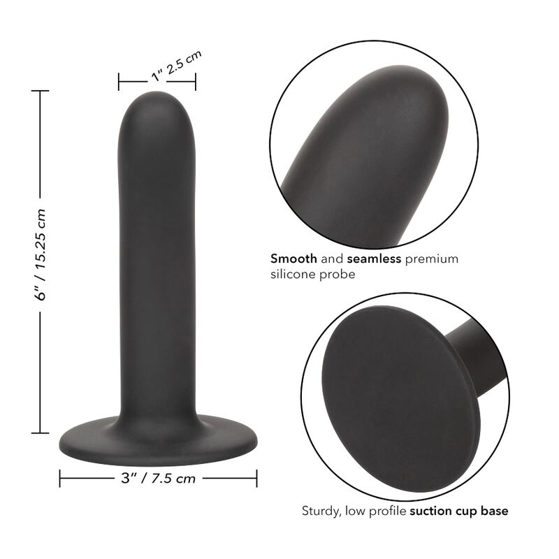 CALEXOTICS - BREZMEJNI DILDO 15,25 CM, ZDRUŽLJIV S PASOVI, GLADEK