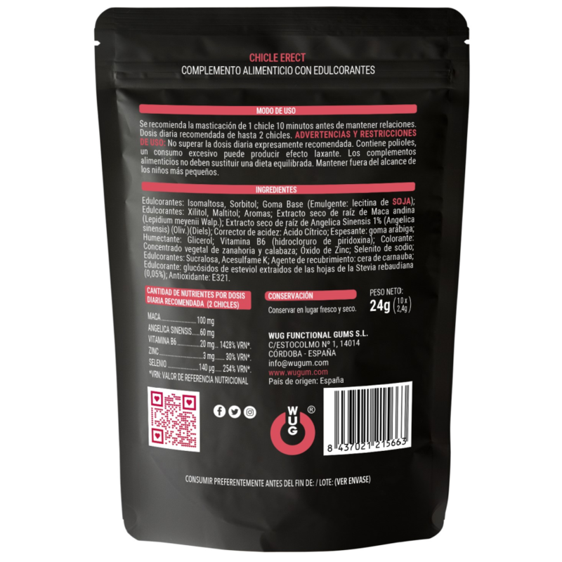 Erekcijski čigumiji Wug Sex Sense, 10 kos