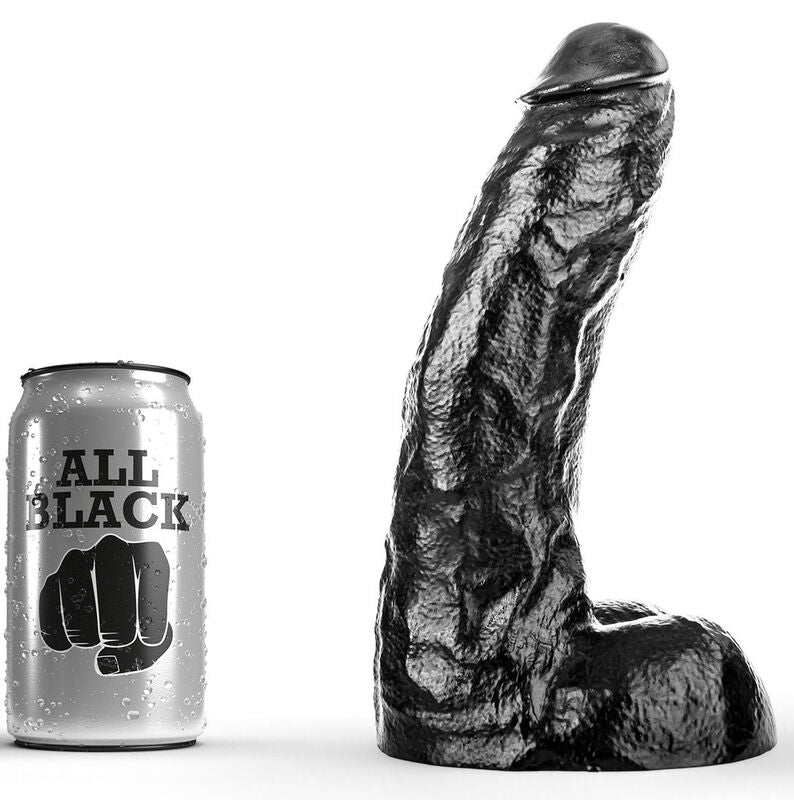 Analni dildo All Black - Dong, 25.5 cm