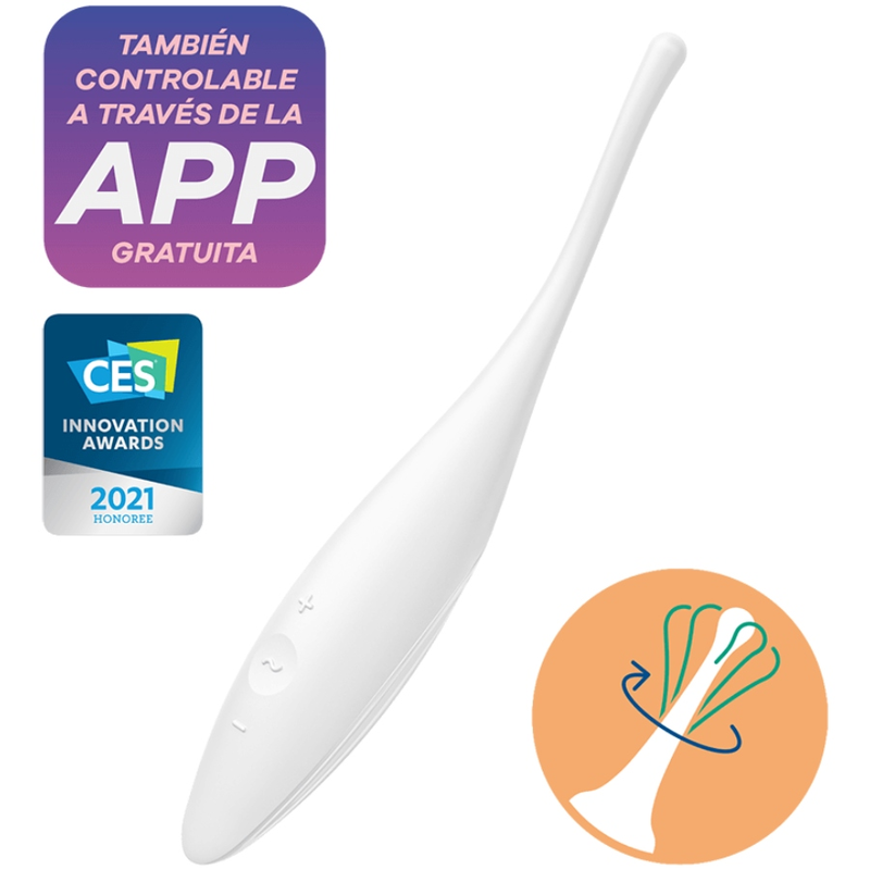 Točkovni vibrator Satisfyer - Twirling Joy, bela