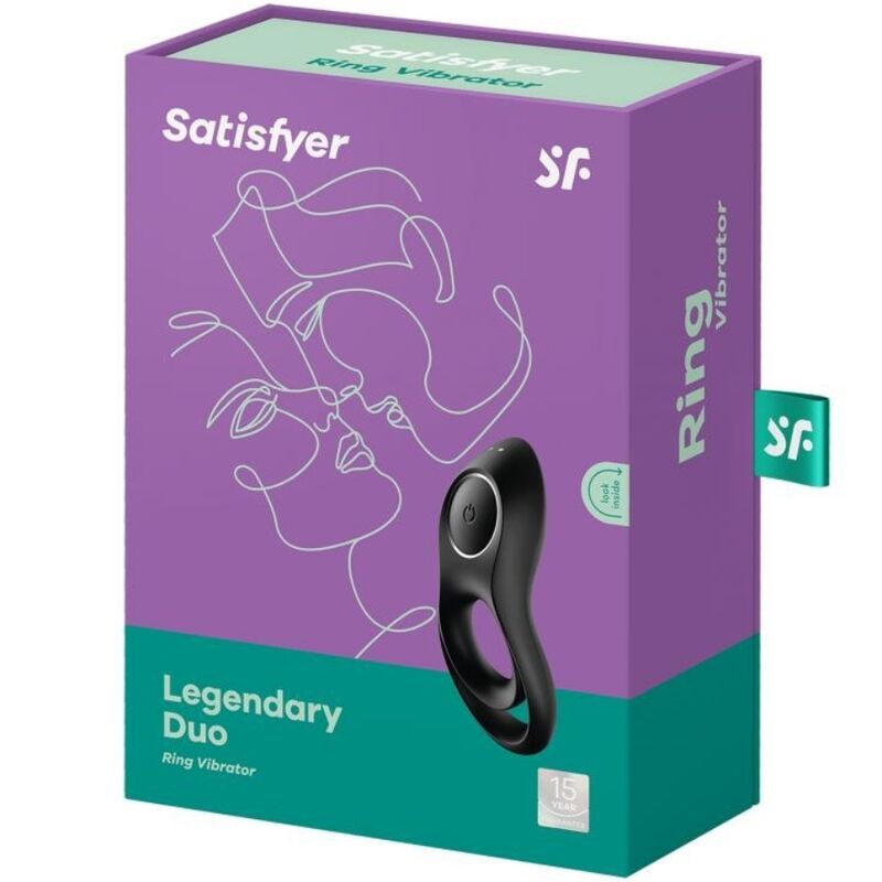 Vibracijski obroček za penis Satisfyer - Legendary Duo, črna