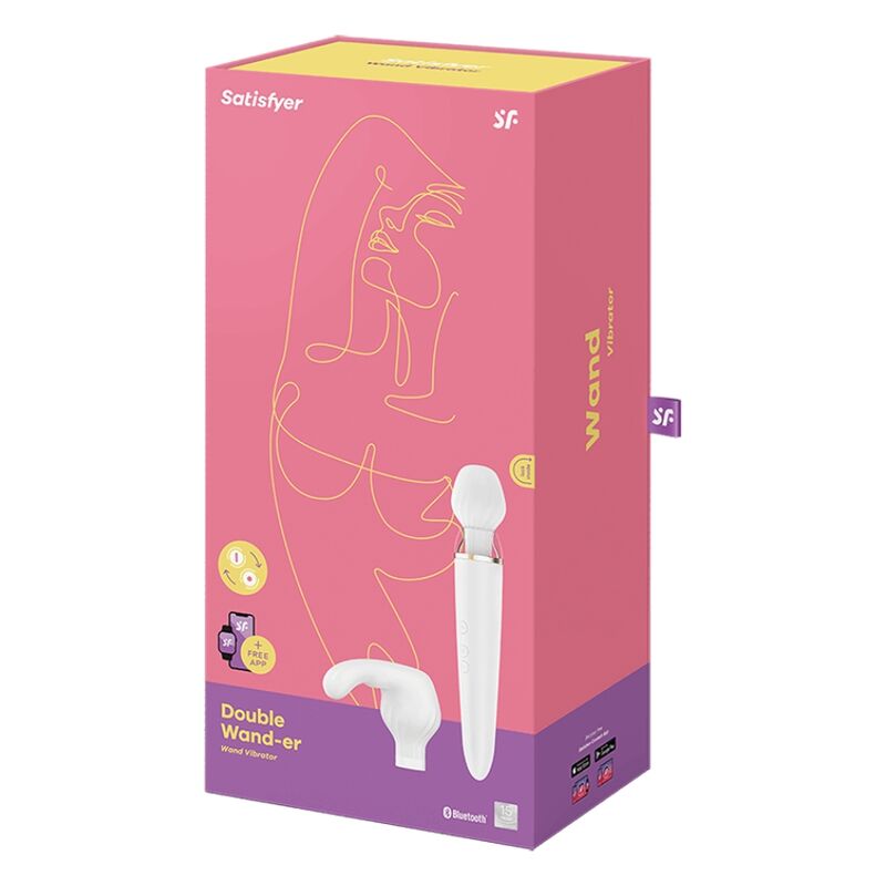 Masažni vibrator Satisfyer - Double Wander, bela