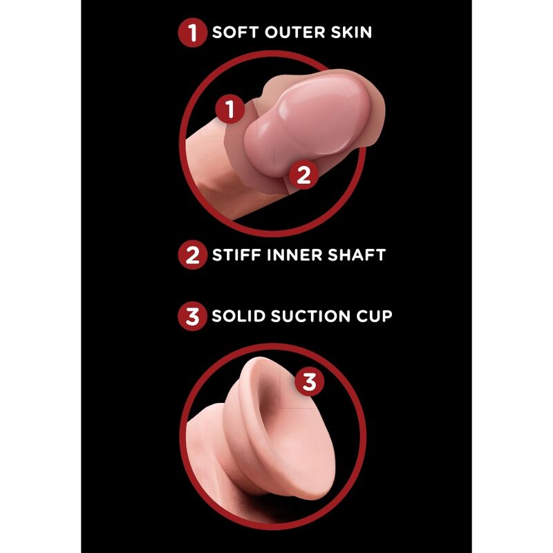 KING COCK - PLUS 3D DILDO Z GUGALNIMI KROGLICAMI 20,3 CM