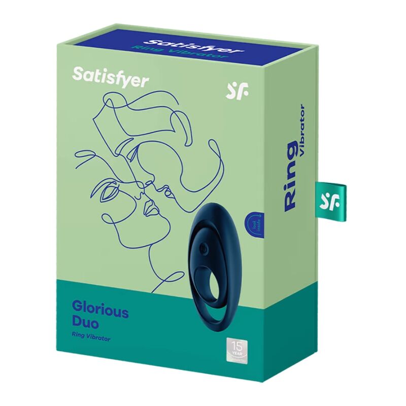 Vibracijski obroček za penis Satisfyer - Glorious Duo, modra