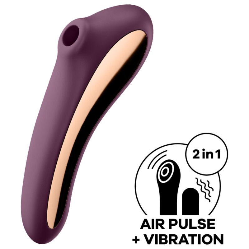 Stimulator klitorisa Satisfyer - Dual Kiss, rdeča