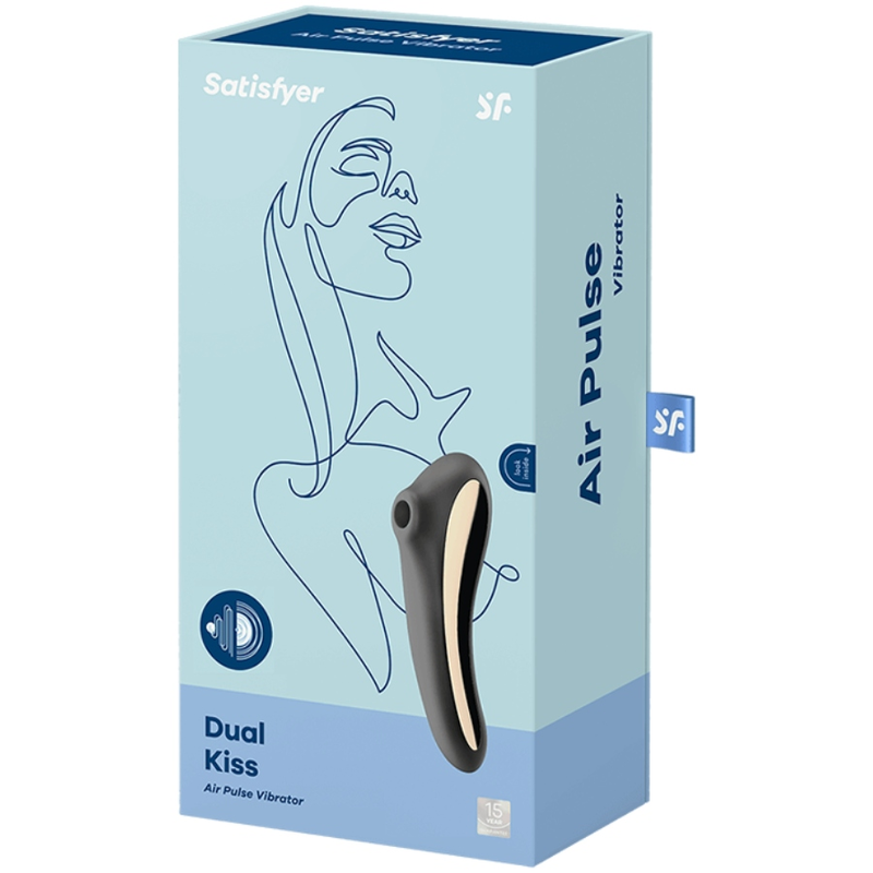 Stimulator klitorisa Satisfyer - Dual Kiss, črna