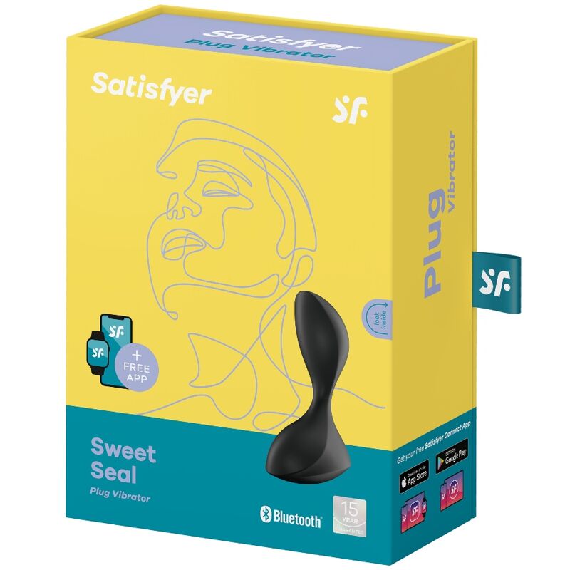 Vibracijski analni čep Satisfyer - Sweet Seal, črna