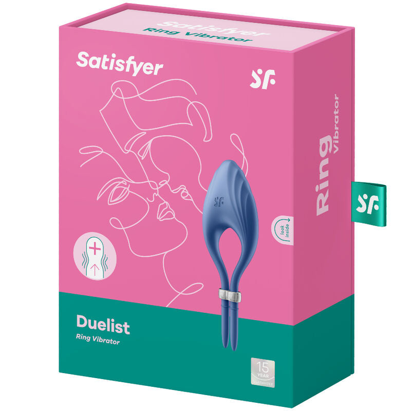 Vibracijski obroček za penis Satisfyer - Duelist, modra
