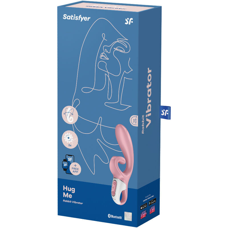 Rabbit vibrator Satisfyer - Hug Me, roza