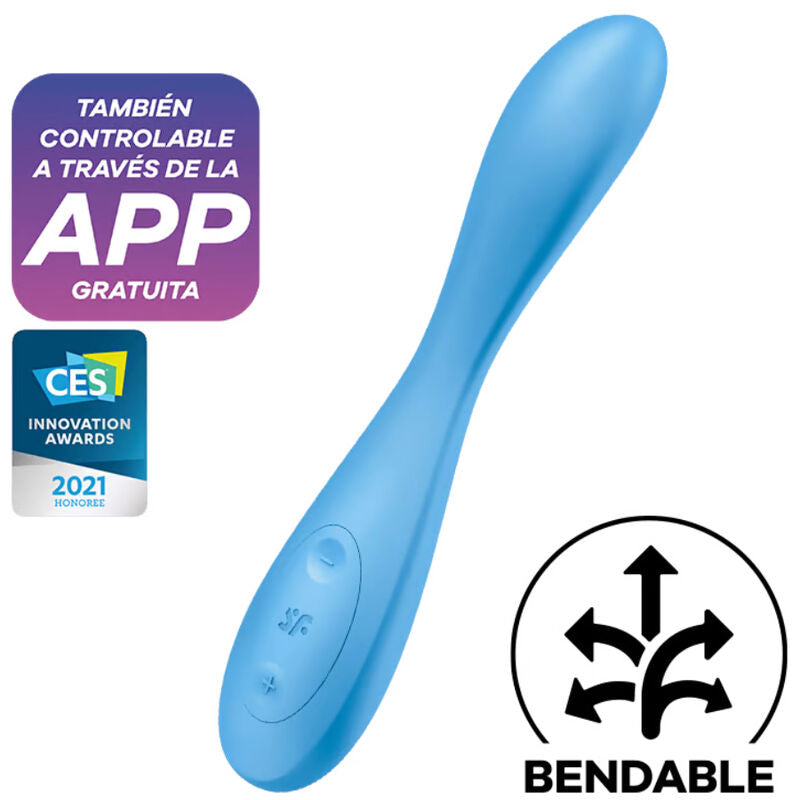 Stimulator G točke Satisfyer - G-Spot Flex 4+, modra