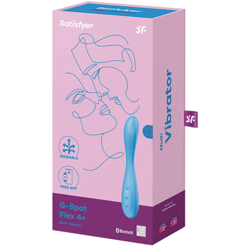 Stimulator G točke Satisfyer - G-Spot Flex 4+, modra