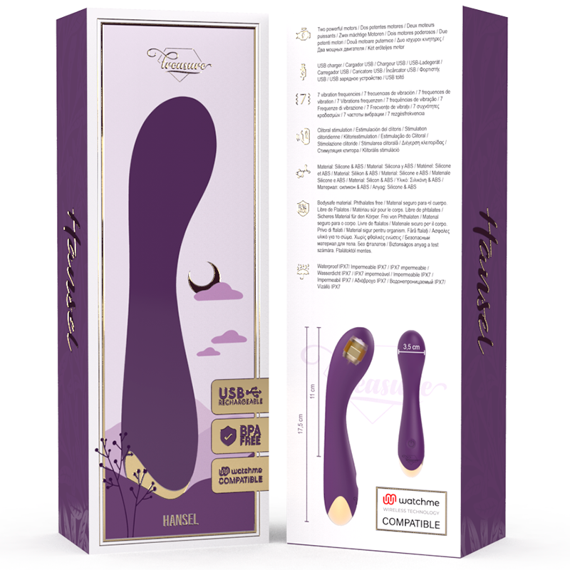 ZAKLAD - HANSEL G-TOČKA VIBRATOR WATCHME ZDRUŽLJIV Z BREZŽIČNO TEHNOLOGIJO