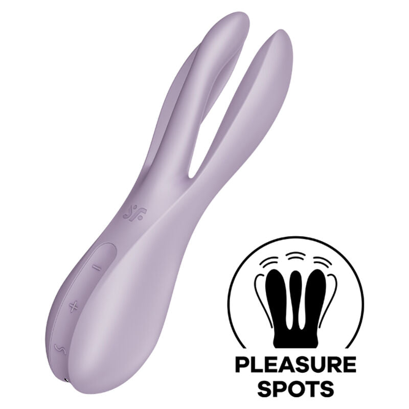 Stimulator klitorisa Satisfyer - Threesome 2, črna