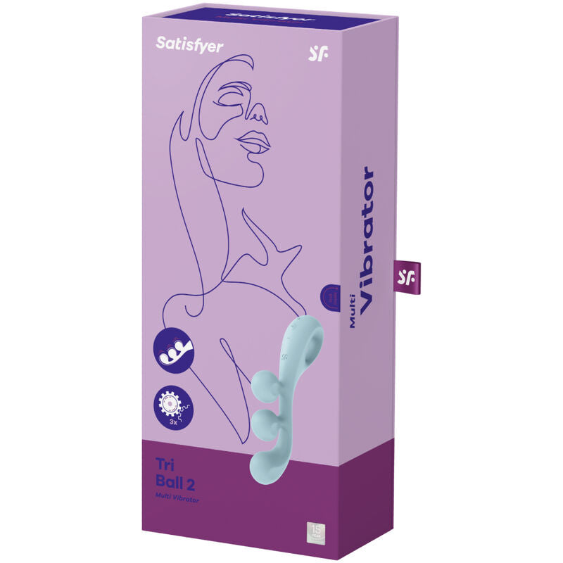 Stimulator G točke Satisfyer - Tri Ball 2, modra