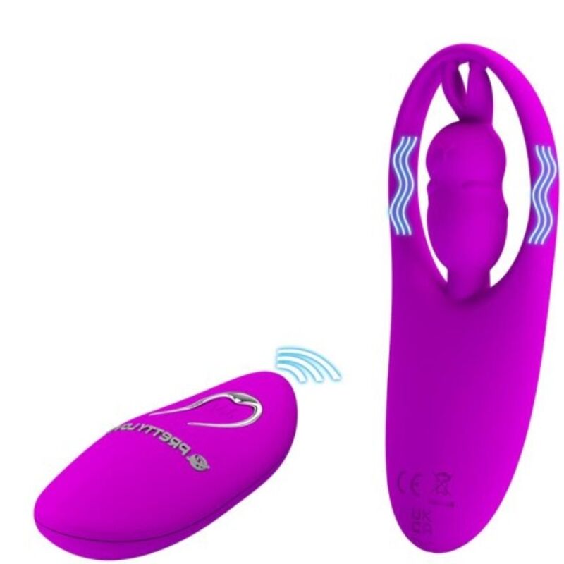 PRETTY LOVE - STIMULATOR DIVJEGA ZAJCA ZA HLAČKE Z DALJINSKIM UPRAVLJALNIKOM LILA