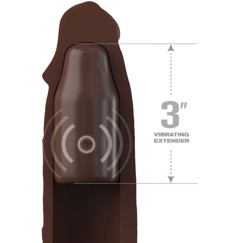 FANTASY X- NAPETOSTI - PIPEDREAMS ROKAV 22,86 CM + 7,62 CM VTIČ DALJINSKI RJAVA
