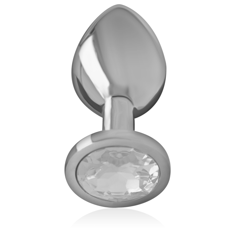 Analni čep Intense Aluminium Metal with Silver Crystal, M