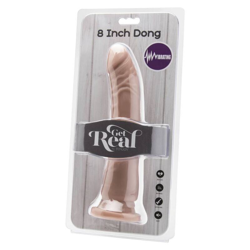 GET REAL - DONG 20,5 CM VIBRIRAJOČA KOŽA