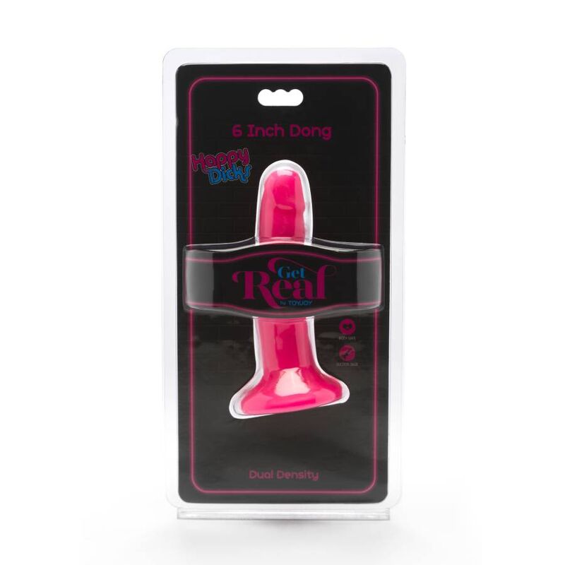 GET REAL - HAPPY DICKS DONG 12 CM ROZA