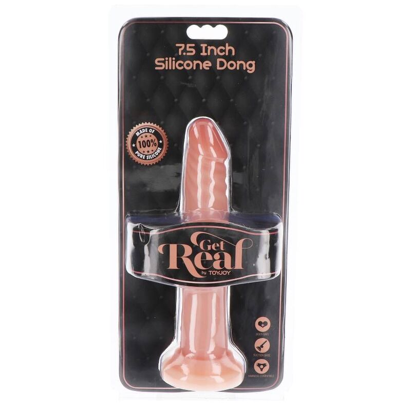 GET REAL - SILIKONSKI DONG 19 CM KOŽA