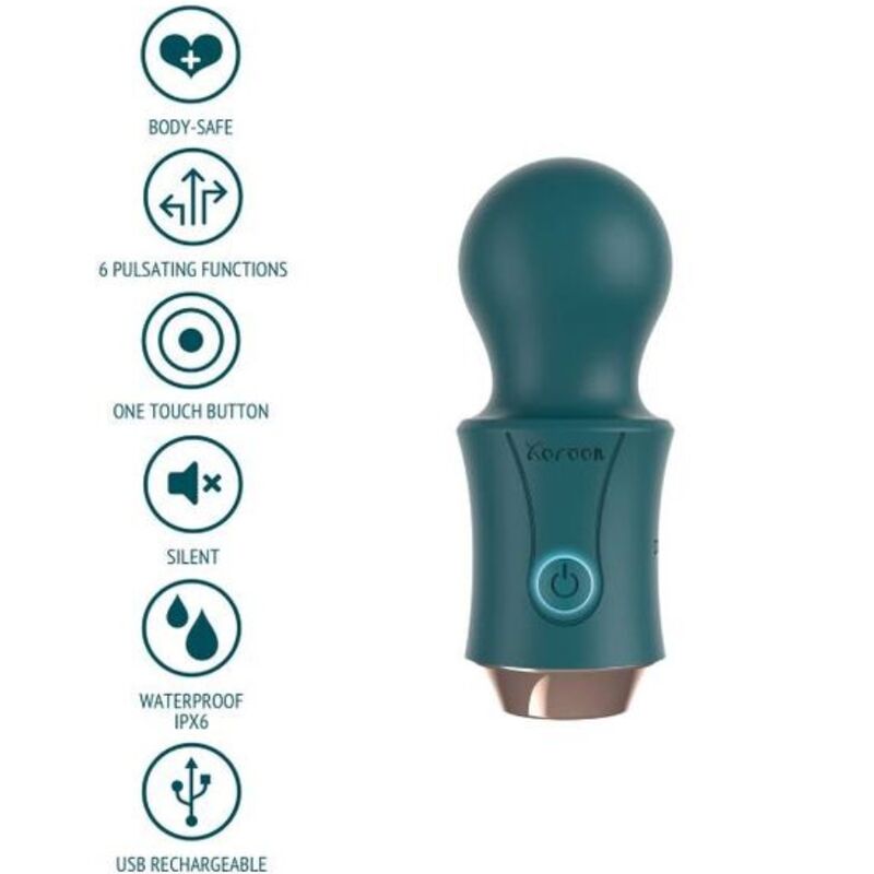 Manjši vibrator XOCOON - The Traveller Wand, zelena
