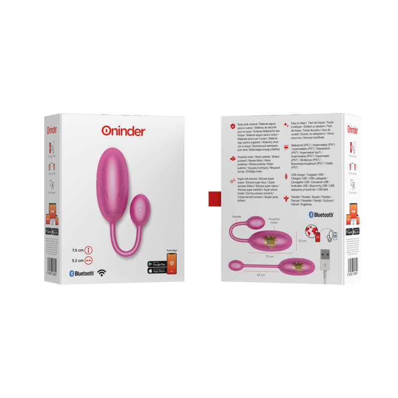 ONINDER - TOKIJSKO VIBRACIJSKO JAJCE ROZA 7,5 X 3,2 CM BREZPLAČNA APLIKACIJA