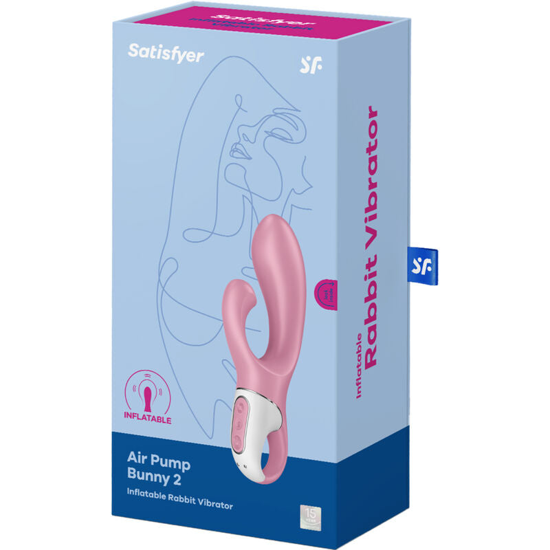 Rabbit vibrator Satisfyer - Air Pump Bunny 2, roza